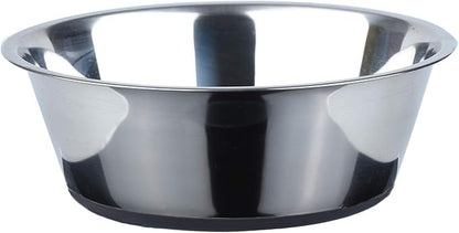 PEGGY11 Deep Stainless Steel Anti-Slip Dog Bowls - Single Pack, 16 Cups