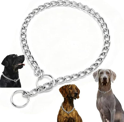 Martingale Dog Collar for Small Dogs, Adjustable Safety Choker Collar for Puppy Training, Limited Slip Control for XS S Neck, Silver XS