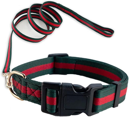 Premium Dog Collar and Leash,Safety and Durable Pet Collars Leashes,Luxury Fashion Dog Collar Gift Set for Medium Dogs