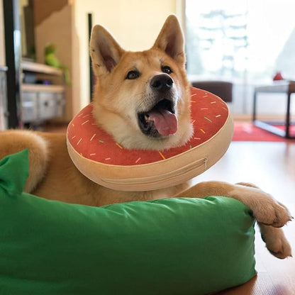BINGPET Protective Dog Cone Collar,Soft Recovery Pet Cone for Dogs Cats,Washable Protective Recovery Collar for Large Medium Small Dogs,Inflatable Dog Cone