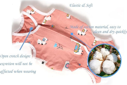 Cat Recovery Suit Female Kitten Onesie for Cats After Surgery Female Spay Surgical Abdominal Wound Skin Diseases Cone Collar Soft Alternative Wear (Alpaca, M)