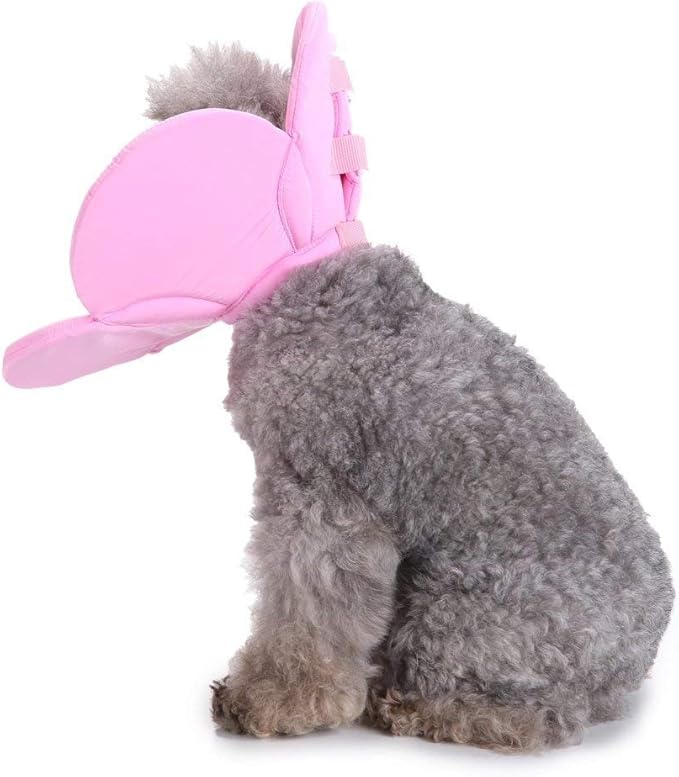 Dogs Cats Medical Grooming Pet E-Collar Recovery Remedy Protective Dog Lick Caught Soft Sponge Adjustable Postoperative Kit for Small and Medium Dog (Pink, S (neck's Girth 8.6" to 9.4"))
