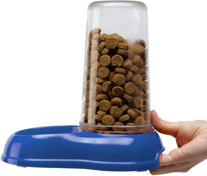 Ferplast Food or Water Dispenser for Dogs and Cats AZIMUT 1500 Pet Dispenser 1, 5 Liter Dry Food Feeder Water Feeder, Sturdy Plastic, Non-Slip Bottom, 16,5 x 25 x h 24,5 cm Blue