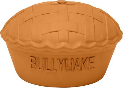 BULLYMAKE Orange Toss N' Treat Pie Toy for Dogs, Durable Rubber Dog Toys for Aggressive Chewers, Dental Stimulating, Treat Dispensing, Boredom Busting, Pet Supplies, Made in USA