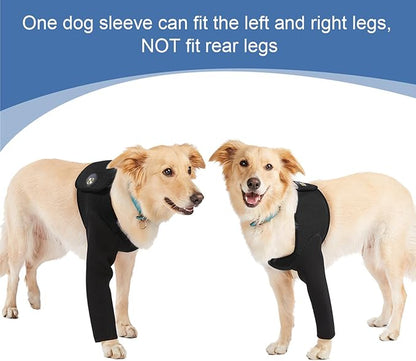 Coodeo Dog Recovery Suit, Cone Collar Alternative, Abrasion Resistant Dog Recovery Sleeve, Washable 2.5mm Thick and Waterproof, Pet Wounds Prevent Licking, Bite, Keep Dry (Black, XL)