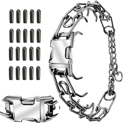 Quick Release Dog Collar, Metal Leash Collar for Small Dogs, Medium Dogs, Large Dogs (S (14-17" Neck))