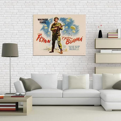 Black Empire Objective Burma! Movie Errol Flynn James Brown Room Decor Wall Art Print 12x16 Poster
