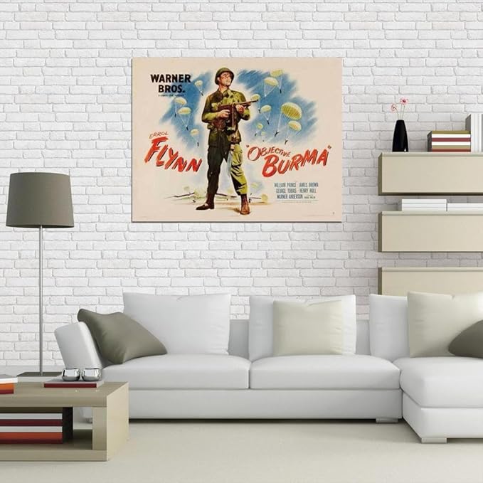 Black Empire Objective Burma! Movie Errol Flynn James Brown Room Decor Wall Art Print 18x24 Poster