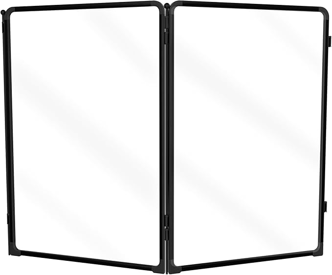 FXW AuraSpace Pro Acrylic Indoor Dog Playpen, Heavy-Duty with Metal Frame, 40" Height 2 Panels for Medium and Large Dogs, Black│Patented
