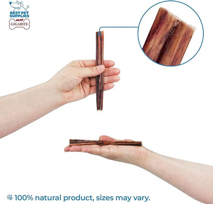 GigaBite Beef Esophagus Dog Treats - Natural Gullet Sticks for Dogs, High Protein Single Ingredient Dog Chews, Rawhide Free Dental Dog Treats for All Dog Breeds - Sticks (6 Inch), Pack of 18