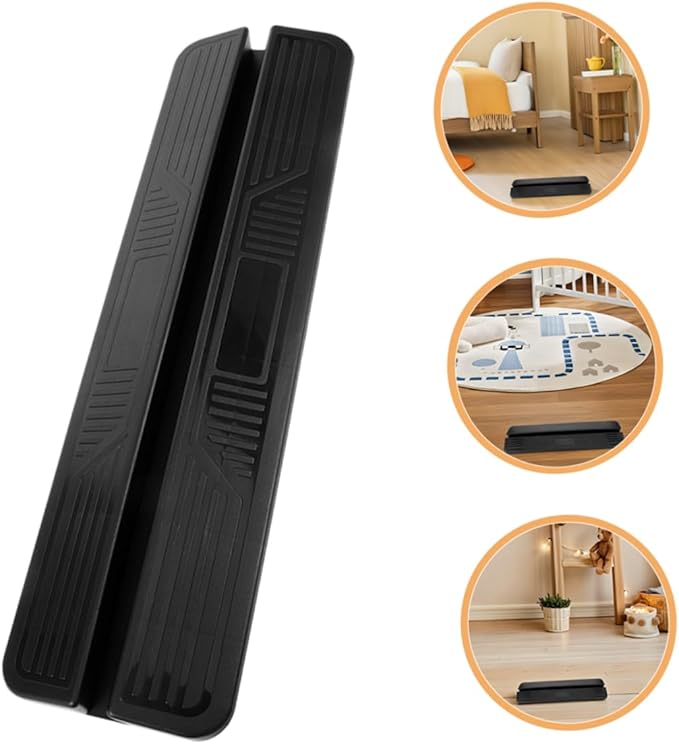 Amosfun Safety Gate Pedal Accessory Plate for Door Threshold Ramp Boy Girl and Pet Fence Reinforcement Strip Easy Installation for Stairway Guardrail Gap and Protection