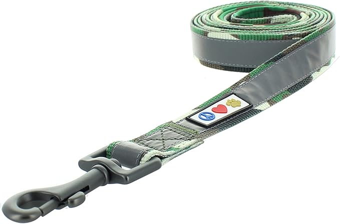 Pawtitas Value Bundle Set | Large Padded Dog Harness + Medium Padded Dog Collar + Large Padded Leash - Green Camo Set