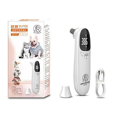 Ear Temperature Thermometer - Non-Conta ct Digital Pet Thermometer for Dogs|Cat and Dog Ear Temperature Monitor | Veterinary Thermometers,Fast and Accurate Temperature Detection for Dogs, Cats - 13cm