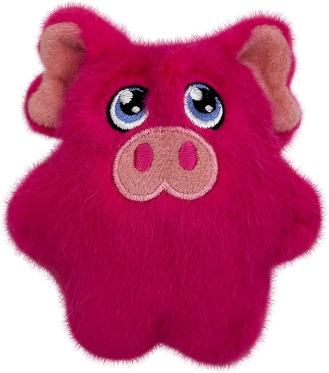 KONG Snuzzles Kiddos Mini Extra Small Dog Toy - Soft Plush Squeaky Toy for Small Dogs & Puppies (Frog/Pig Combo)