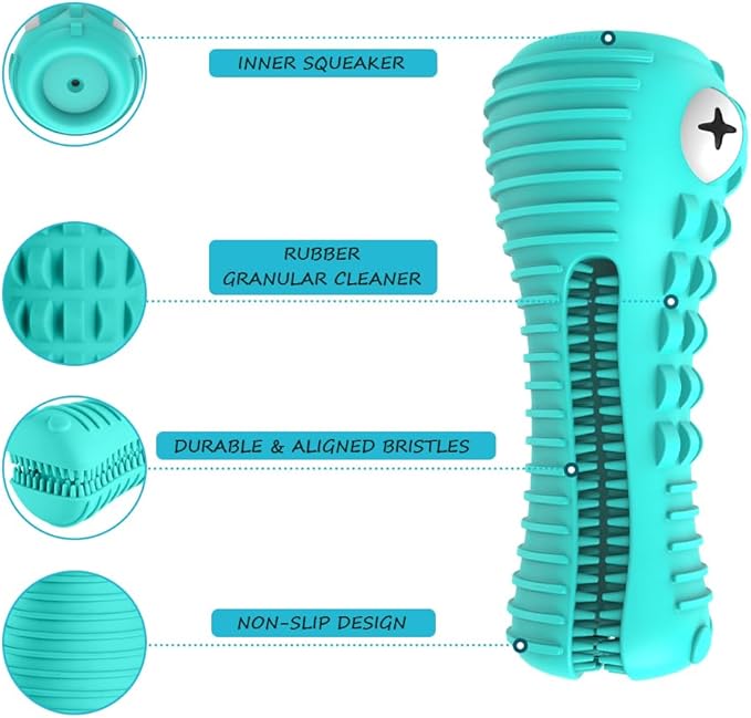 Cutiful Dog Toys for Aggressive Chewers Large Medium Breed, Indestructible Dog Chew Toys, Squeaky Interactive Tough Extremely Durable, Dogs Toothbrush Toys to Keep Them Busy