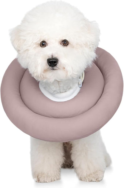 Comfortable Adjustable Soft Dog Cone Alternative After Surgery - Elizabethan Donut Collar for Cats, Medium & Small Dogs - Different Sizes