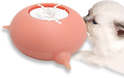 Puppy Feeder Milk Bowl, Silicone Bottle with 3 Nipples for Dogs Cats Puppies Kittens Nursing Station