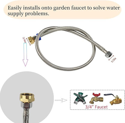 Small Automatic Water Dispenser for Dog,Automatic Fill,304 Stainless Steel with Drain Hole and 4 Support Spacers for Chicken, Ducks, Geese, Dog, Cat and Livestock
