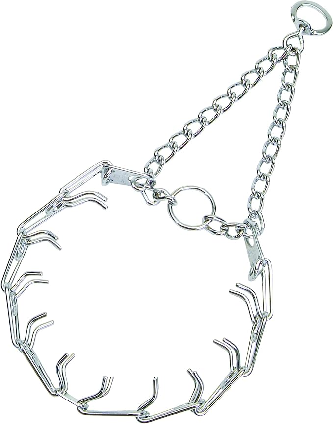 Herm Sprenger Chrome Plated Prong Dog Training Collar Ultra-Plus Pet Pinch Collar with Swivel No-Pull Collar for Dogs Made in Germany, 16in x 2.25mm