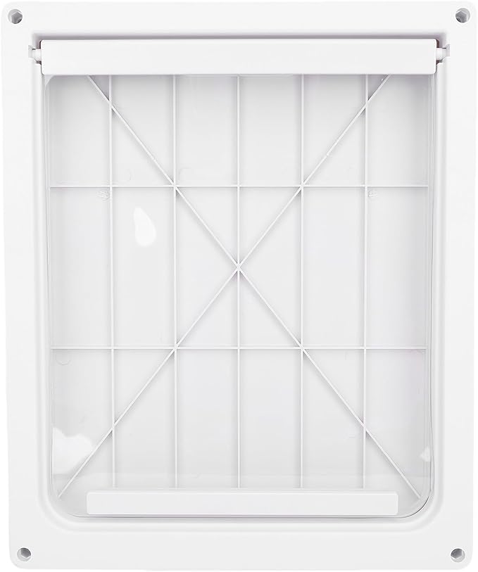 Asixxsix Pet Door, Large Doggy Door with Transparent Flap for Interior and Exterior Gates or Walls Weatherproof High Strength Easy to Install (L)