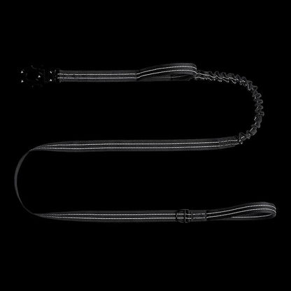 ICEFANG Tactical Dog Leash,K9 Training Walking Bungee Lead with 2 Control Handle,Heavy Duty Quick Release Metal Clasp,for Medium Large Breed (Reflective Grey, 6 FT)