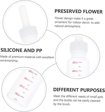 SUPVOX 5sets Pet Nursing Bottles for Puppies and Kittens Milk Bottle with Scale Easy to Clean Reusable Feeding Supplies for Newborn Pets