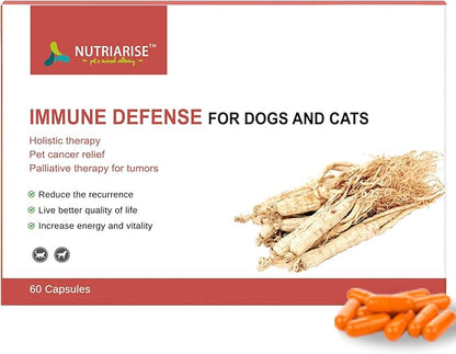 Immune Defense Supplement for Dogs & Cats – Natural Dog Cancer Treatment & Lipoma Supplement – Critical Immune Support for Lumps, Bumps, Tumor Reduction, and Cancer Symptom Relief