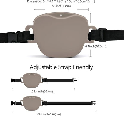 AUDWUD Magnetic Silicone Dog Treat Pouch with Adjustable Waist Belt Dog Training Bag for Small Medium Large Dogs Hands Free, Easy to Clean and Dishwasher Safe