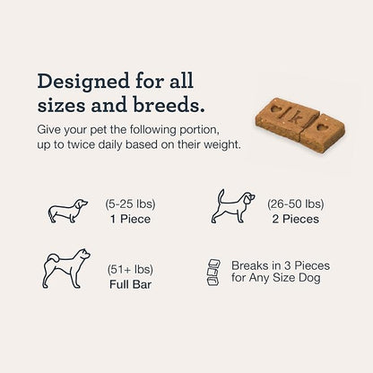 Kradle Bliss Bars for Dogs - Peanut Butter Flavored Calming - GABA L-Theanine - On The Go Packaging - Supports a Calm Demeanor - 12 Bars