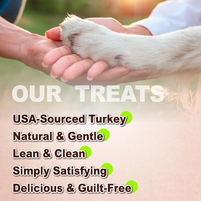 A Freschi srl Turkey Tendons for Dogs, USA-Sourced, Healthy Dog Treats, Rawhide-Free Puppy Chews, All Natural, Hypoallergenic Dog Treats, Turkey Tendon Wrapped Chicken Stick, 3.5 oz Pack
