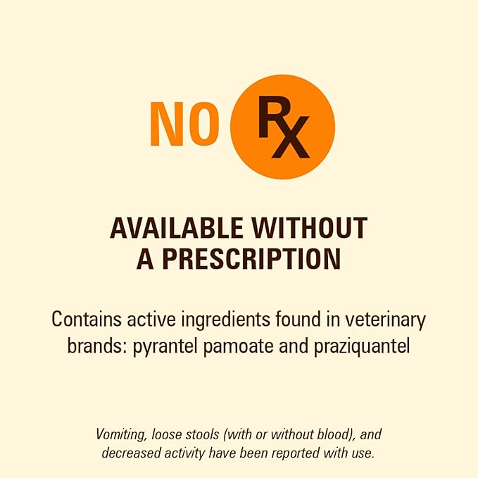 Worm X Plus 7 Way De-Wormer Chewables for Dogs - Tablets for Small Dogs & Puppies (6-25 lbs) (pyrantel pamoate/praziquantel), 2 Count