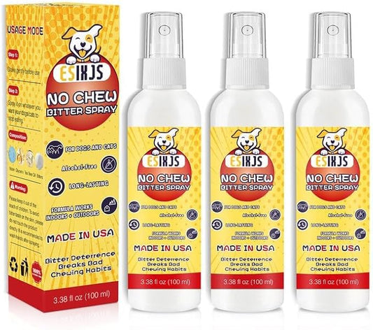 10.14 Fl Oz Stop Dogs Cat from Chewing Furniture Spray Anti Licking for Dog Cat Yuck Bitter Spray Deterrent for Gentle on Skin Alcohol Free