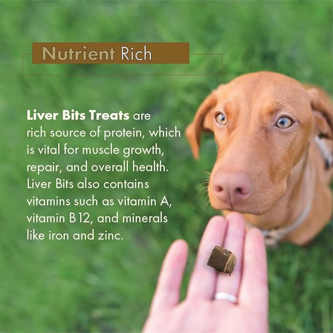 Freeze Dried Premium Training Treats for Dogs, All Natural Pure Beef Liver, Low Calorie, No Additives or Preservatives, Made in USA, 60 Count (16 Oz)