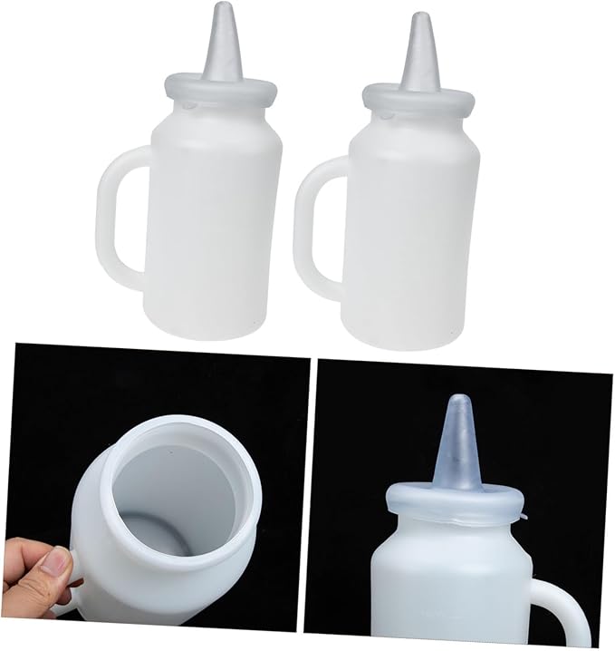 POPETPOP 2pcs Bottle Kitten Milk Feeder Puppy Milk Replacer Nipples for Pet Nursing Bottle