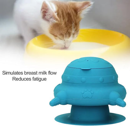 Silicone Puppy Milk Feeder 4 Nipples Small Puppy Nursing Station, Puppy Bottles Simulates Mother's Milk, Feeding Multiple Young Animals, Suitable for Pet Owners