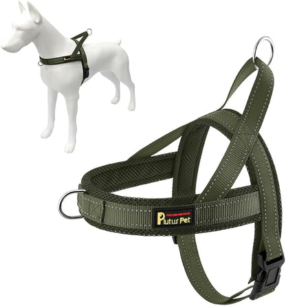 Plutus Pet No Pull Dog Harness with Breathable Mesh Padded, Adjustable Reflective Escape Proof Dog Harness, Quick Fit Dog Vest Harness for Small Medium Large Dogs(XS, Ranger Green)