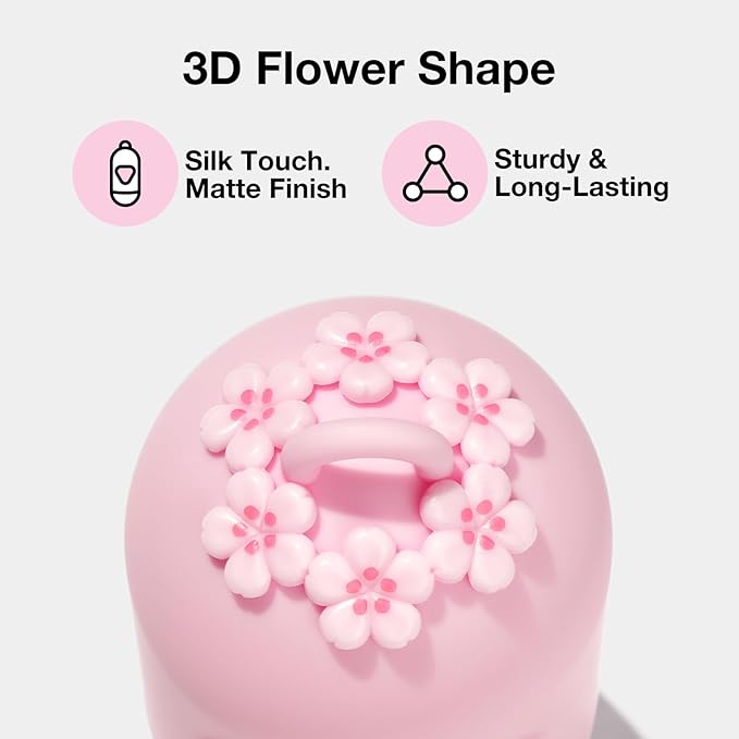 VETRESKA Dog Poop Bag Dispenser with Cherry Blossom Scented Poop Bags, Leak Proof and Extra Thick Pet Waste Bags, 1 Poop Bag Holder and 105 Bags for Dog Walking and Cats Litter, Pink