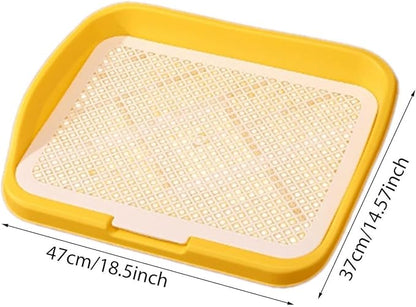 Dog Toilet Training, Toilet Puppy Pad Holder, Non-Slip, with Column, Dog Pee Holder, Training Pad for, Home, Dorm, Yellow