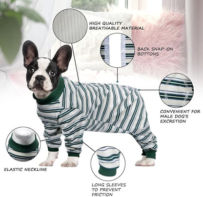 FEimaX Dog Recovery Suit After Surgery, Pet Abdominal Wounds Post Surgical Shirt for Dogs Cats, Puppy Spay Neuter Prevent Licking Onesie Alternative Bandages E-Collar & Cone