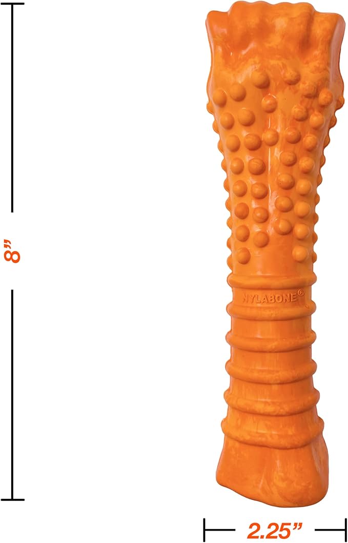 Nylabone Limited Edition 70th Birthday Textured Knuckle Bone Strong Chew Toy for Dogs, Rubber Dog Toys for Moderate & Aggressive Chewers, Bacon & Cheese Flavor, X-Large - 50+ lbs, 1 Count