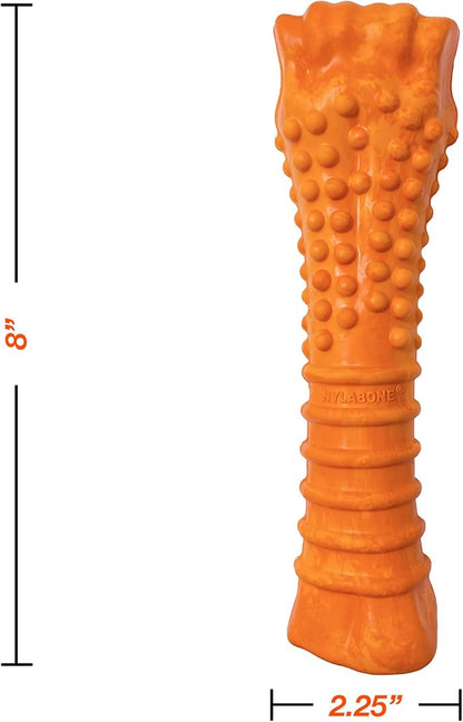 Nylabone Limited Edition 70th Birthday Textured Knuckle Bone Strong Chew Toy for Dogs, Rubber Dog Toys for Moderate & Aggressive Chewers, Bacon & Cheese Flavor, X-Large - 50+ lbs, 1 Count