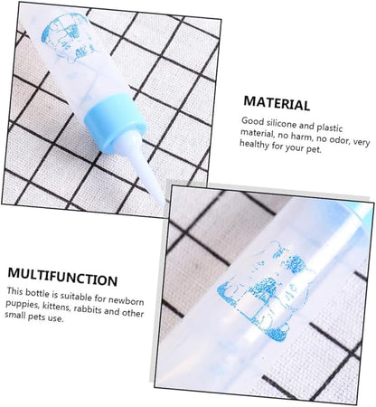 Toyvian 2pcs Small PET Nursing Bottles Hamster Milk Feeder for Puppies and Small Animals Easy to Clean Feeding Bottle Nipple