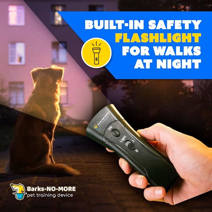 Barks No More Dog Training Device & Bark Deterrent - Stop Barking Without Hurting Your Pet - Just Point & Press!
