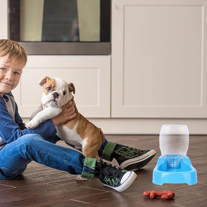 POPETPOP Automatic Pet Feeder, Plastic, Suitable for Cats and Dogs, Multiple Pets