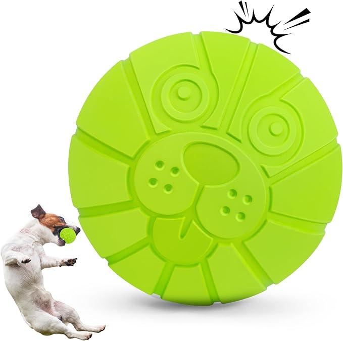 Indestructible Squeaky Dog Balls for Aggressive Chewers, Interactive Dog Toys to Keep Them Busy, Dog Chew Toys for Aggressive Chewers, Rubber Squeaky Balls for Dogs to Relieves Anxiety