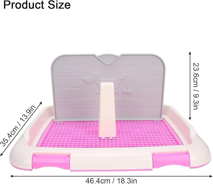 Dog Potty Toilet,Pet Indoor Potty Training Pads Holder Dog Scheduled Urination Potty Grass Pad with Tray for Small and Medium Dogs()