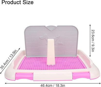 Dog Potty Toilet,Pet Indoor Potty Training Pads Holder Dog Scheduled Urination Potty Grass Pad with Tray for Small and Medium Dogs()