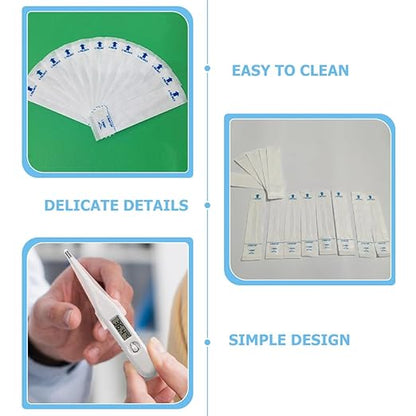 100Pcs Disposable Digital Probe Protective Covers White One-Off Use for and Home Health Monitoring