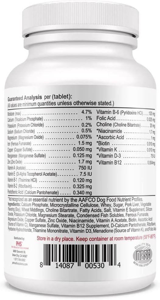 for Dogs Multivitamin & Mineral Supplement, Veterinarian Recommended Vitamin-Mineral Nutritional Support, Daily Chewable Tablets for Skin Coat Energy & Overall Wellness, 60 Chewable Tablets (4.2 oz)