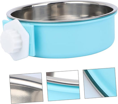 Blue Stainless Steel Dog Bowl Portable Pet Water Dispenser Feeder Durable Non Slip Dog and Cats for Indoor and Outdoor Use Pet Feeder Supplies